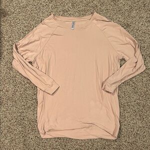 Soft Pink Long Sleeve Women's Tunic